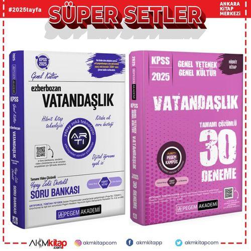 Pegem Yayınları 2025 KPSS Vatandaşlık Soru Bankası ve Deneme Kitabı Seti