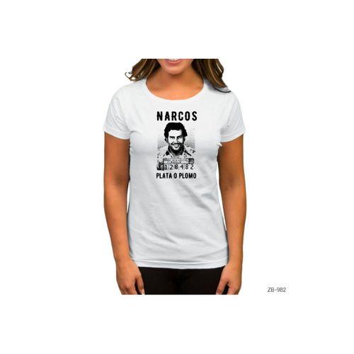 Narcos Plata O Plomo Beyaz Kadın Tişört