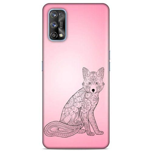 Lopard Oppo Realme 7 Pro Uyumlu Kılıf Tattoo's (42) Rugged Armor Kılıf Pembe Dövme