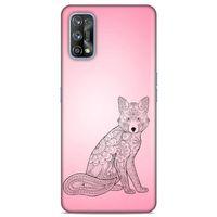 Lopard Oppo Realme 7 Pro Uyumlu Kılıf Tattoo's (42) Rugged Armor Kılıf Pembe Dövme
