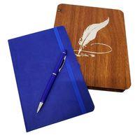 Ahşap Kutulu Defter Ve Kalem Seti