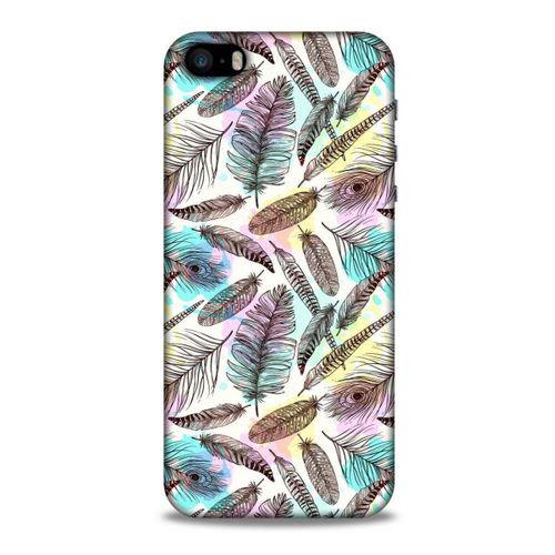 Apple iPhone SE Kılıf Desenli Özel Seri Tüyler (2) Kabı