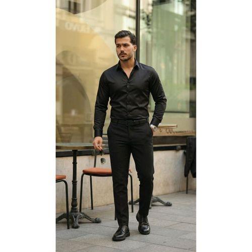 Erkek Saten Klasik Gömlek