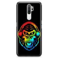 Oppo A5 2020 Kılıf Goril Colorful Arka Kapak Koruma Desenli Full Koruyucu