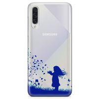 Samsung Galaxy A30s Kılıf Özgür Kız Arka Kapak Koruma Desenli Full Koruyucu