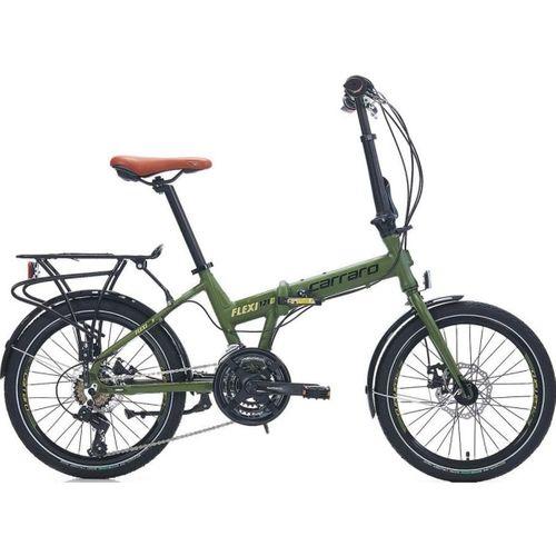 Carraro Flexi 121 D Katlanır Bisiklet Haki Yeşil-Siyah
