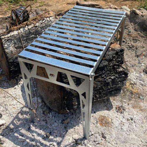 Kamp Ayısı® NorrGrill™ Ateş Üstü Ayaklı Izgaralı Katlanır Kamp Piknik Masası