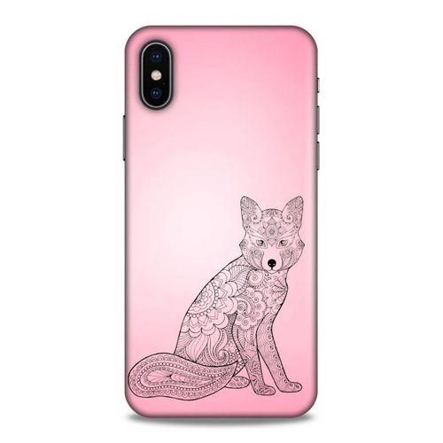 Lopard Apple Iphone X Uyumlu Kılıf Tattoo's (42) Rugged Armor Kılıf Pembe Dövme