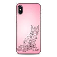 Lopard Apple Iphone X Uyumlu Kılıf Tattoo's (42) Rugged Armor Kılıf Pembe Dövme