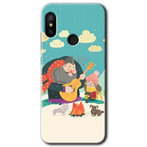 Xiaomi Mi A2 Lite Kılıf HD Desen Baskılı Arka Kapak - Kış Pikniği