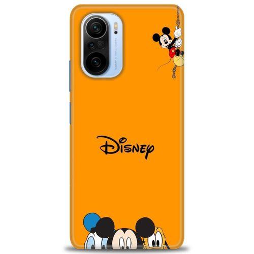 Xiaomi Poco F3 Kılıf HD Baskılı Kılıf - Turuncu Disney + Tam Ekran Koruyucu