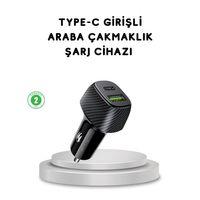 38w Araç Şarj Cihazı Type-c Pd Usb Hızlı Şarj Çift Port