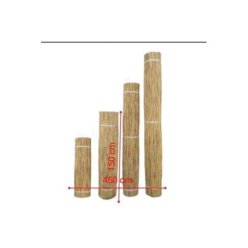 Ekodoğa Bambu Çit Kamış Çit Hasır Çit 1,5x4,5 Metre Eni 1,5 Metre Uzunluk 4,5 Metre
