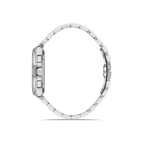 Ferro FM11650AWT-A Quartz Çelik Gri Beyaz Kadran 44 mm Erkek Kol Saati