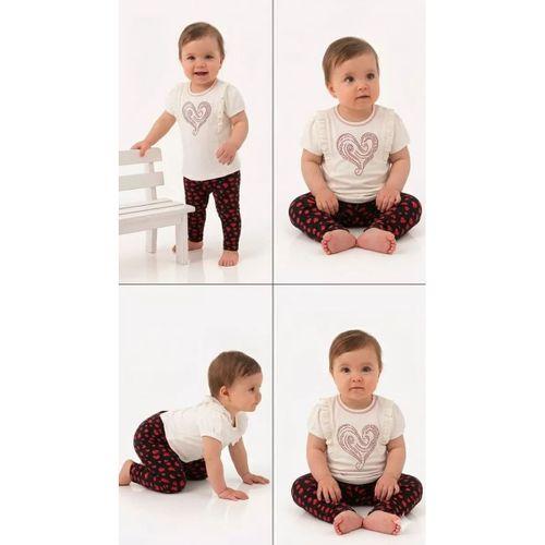 3/12 Ay Çiçek Taytlı Pamuk Bebek Takımı