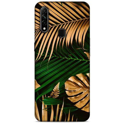 Lopard Oppo A31 Uyumlu Kılıf Bahar (6) Silikon Kılıf Altın Yapraklar