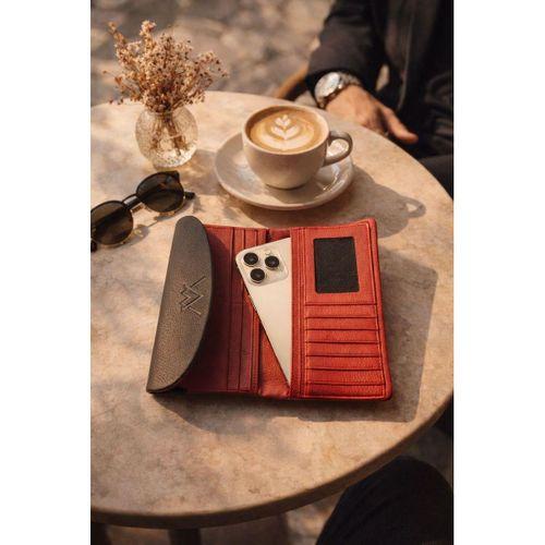Hakiki Deri Mıknatıslı Kart Ve Telefon Bölmeli Unisex Cüzdan VS.BLKT.0933