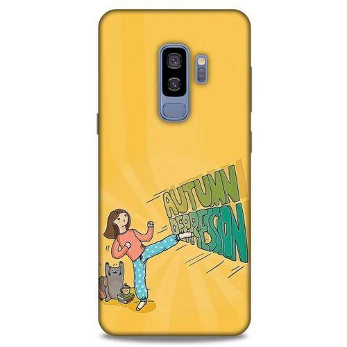 Samsung Galaxy S9 Plus Kılıf Depresyon (44) Tough Armor Kılıf Mor Kahve