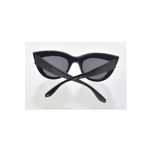 Siyah Çerçeve Cat Eye Kadın Güneş Gözlüğü - Moda Gözlük