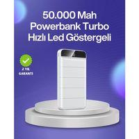 4 Cihazı Aynı Anda Şarj Edebilen Güçlü Powerbank 50000 Mah
