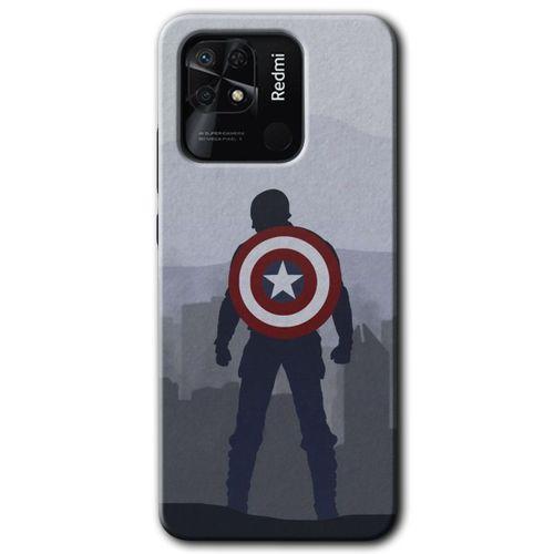 Xiaomi Redmi 10C HD Baskılı Kılıf + 9D Tam Ekran Koruyucu - Captain Avenger