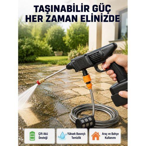 21v Akülü Basınçlı Yıkama Makinesi Çift Akülü Ve Hızlı Şarj Özellikli