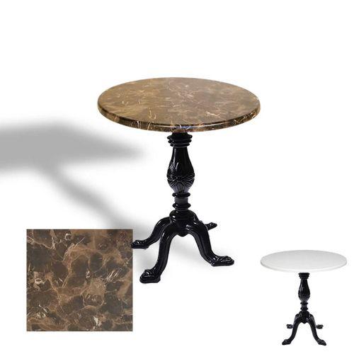 Dockers Çipa 1001 Döküm Ayak Yuvarlak Masa Çap 60cm - (Werzalit, Wermodin ve Allzalit Tabla) - Karacabey Mermer