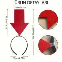 Kişiselleştirilebilir Ok Taç – Üzerine Yazı Yazılabilen Parti Tacı Kırmızı Renk