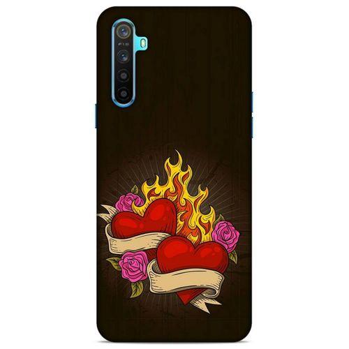 Lopard Oppo Realme 6i Uyumlu Kılıf Tattoo's (14) Lansman Kılıf Çift Kalp