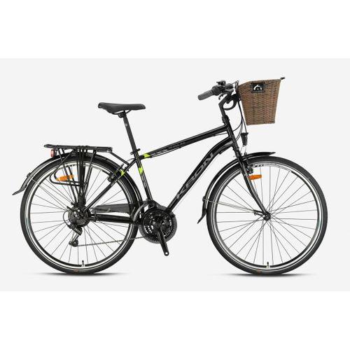 Kron Tetra Man 3.0 28 Jant Şehir Bisikleti Mat Füme-Neon Sarı 46 cm