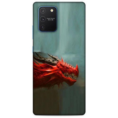 Samsung Galaxy S10 Lite Kılıf Dragons (17) Tasarım Kılıf Siyah Boynuzlu Ejderha