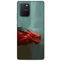 Samsung Galaxy S10 Lite Kılıf Dragons (17) Tasarım Kılıf Siyah Boynuzlu Ejderha
