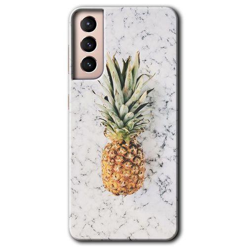 Galaxy S21 Kılıf HD Desen Baskılı Arka Kapak - Ananas