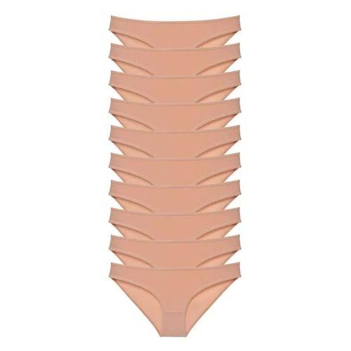10 Adet Süper Eko Set Likralı Kadın Slip Külot Ten
