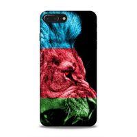 Apple Iphone 7 Plus Uyumlu Kılıf Azarbaijan (24) Darbe Emici Kılıf Bayrak Aslan