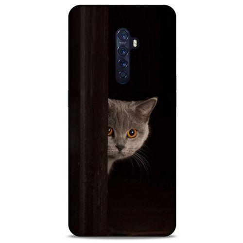 Lopard Oppo Reno 2 Uyumlu Kılıf Kediler (49) Ultra Silikon Kılıf Turuncu Gözler