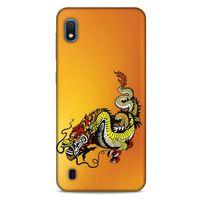 Samsung Galaxy A10 Kılıf Dragons (28) Arka Kapak Tatoo Sarı Ejderha