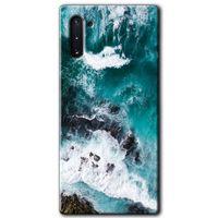 MRCİLETİSİM MRCİLETİSİM Samsung Galaxy Note 10 Kılıf HD Desen Baskılı Arka Kapak + Temperli Cam - Deniz Kıyısı