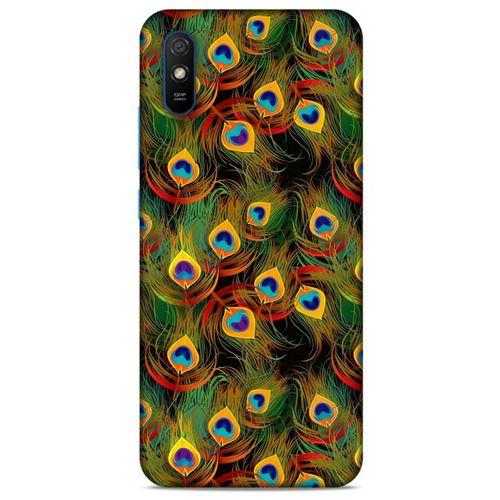 Xiaomi Redmi 9A Kılıf Desenli Özel Seri Tüyler (12) Koruyucu Silikon