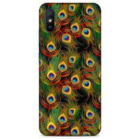 Xiaomi Redmi 9A Kılıf Desenli Özel Seri Tüyler (12) Koruyucu Silikon