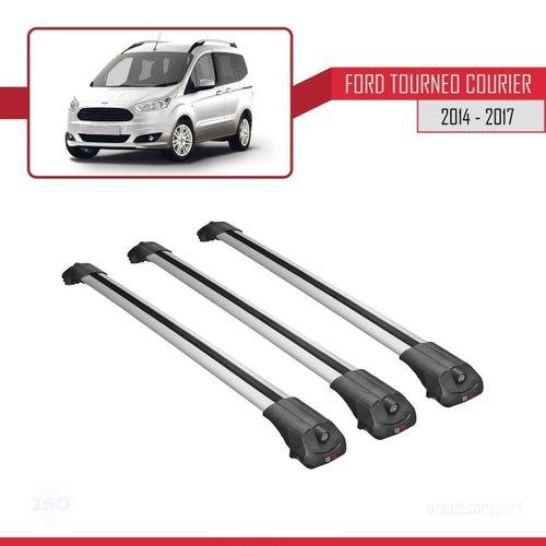 Ford Tourneo Courier 2014-2017 Arası ile uyumlu ACE-1 Ara Atkı Tavan Barı GRİ 3 ADET BAR