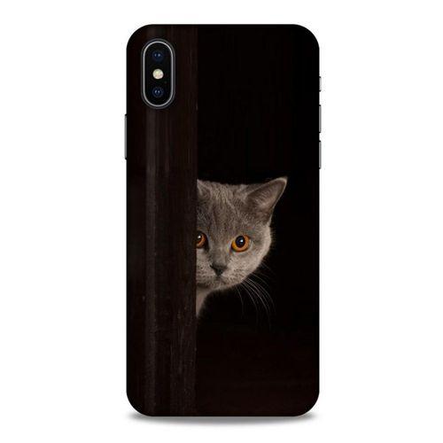 Lopard Apple iPhone XS Uyumlu Kılıf Kediler (49) Ultra Silikon Kılıf Turuncu Gözler