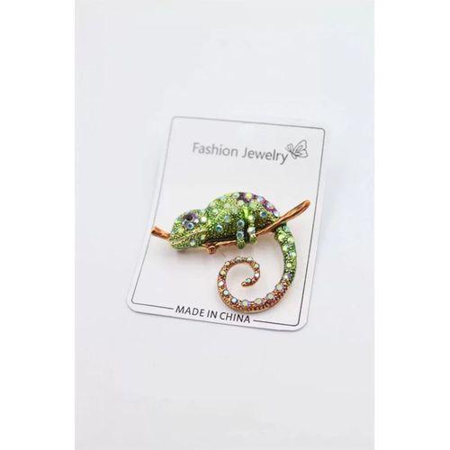 Bukalemun Broş - Yeşil