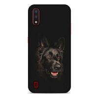 Samsung Galaxy A01 Kılıf Almanya (33) Hybrid Kılıf Black German Shepherd
