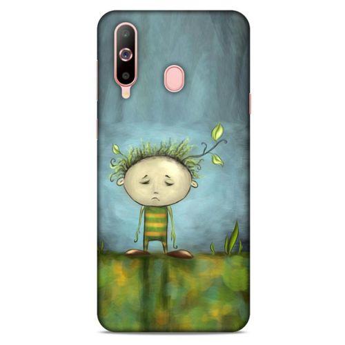 Samsung Galaxy A60 Kılıf Depresyon (23) Ultra Koruma Kılıfı Siyah Gri