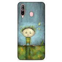 Samsung Galaxy A60 Kılıf Depresyon (23) Ultra Koruma Kılıfı Siyah Gri