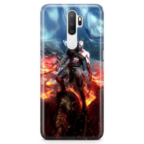 Oppo A5 2020 Kılıf God Of War Arka Kapak Koruma Desenli Full Koruyucu