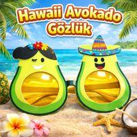 Hawaii Temalı Avokado Gözlük – Kostüm &amp; Parti Gözlüğü