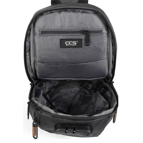 ÇÇS 31300 Usb Çıkışlı Çapraz Sırt ve Göğüs Çantası Gri
