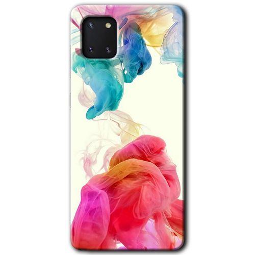 Potkal Hediye Fabrikası Samsung Galaxy A81 Kılıf HD Desen Baskılı Arka Kapak - Gökkuşağı Color